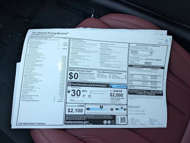 New 2026 BMW 430i Convertible w/ M Sport Package RWD image 18