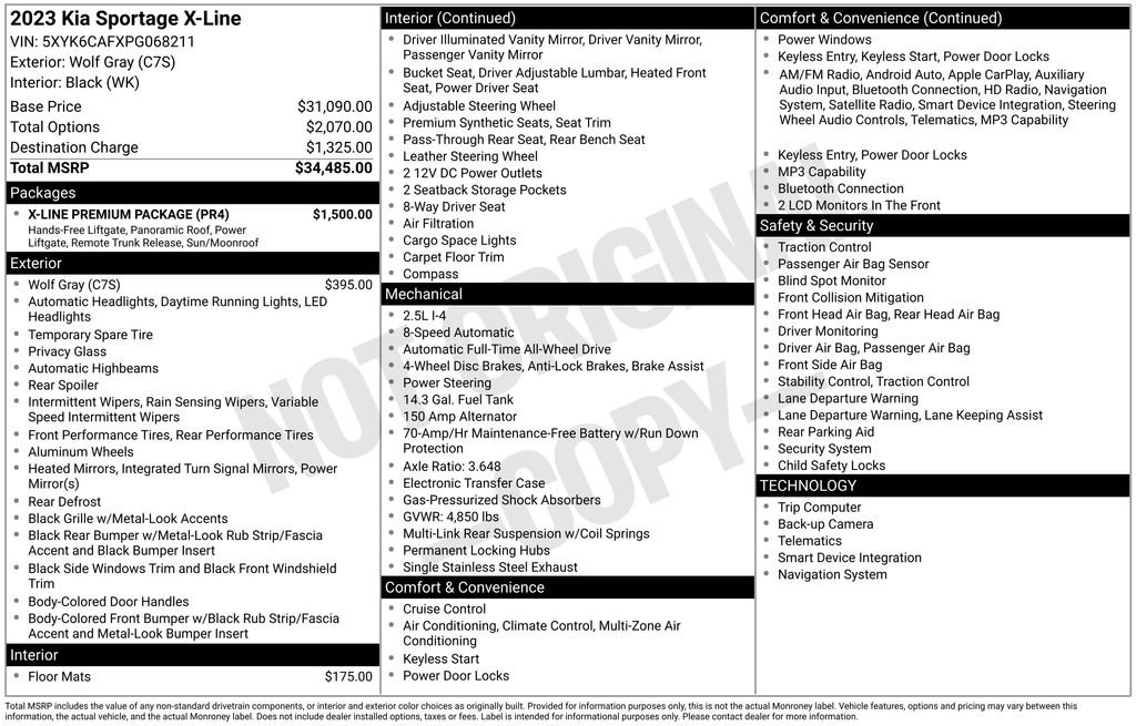 Certified 2023 Kia Sportage X-Line w/ X-Line Premium Package AWD/4WD image 7