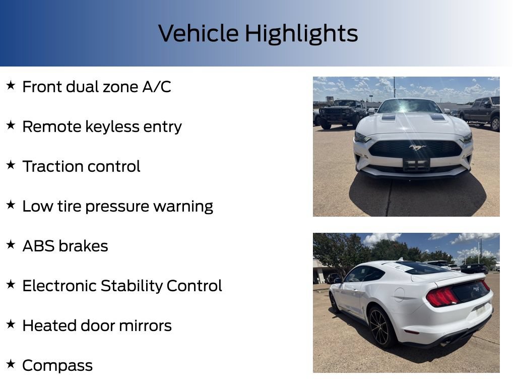 Used 2020 Ford Mustang Premium w/ Wheel & Stripe Package RWD image 6