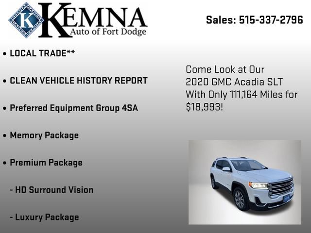 Used 2020 GMC Acadia SLT w/ Premium Package image 7