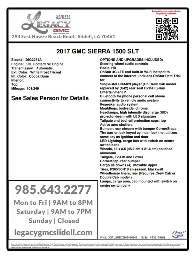 Used 2017 GMC Sierra 1500 SLT w/ SLT Premium Package AWD/4WD image 29