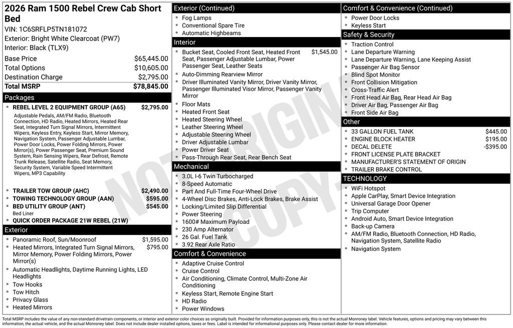 Used 2026 RAM 1500 Rebel w/ Rebel Level 2 Equipment Group AWD/4WD image 6