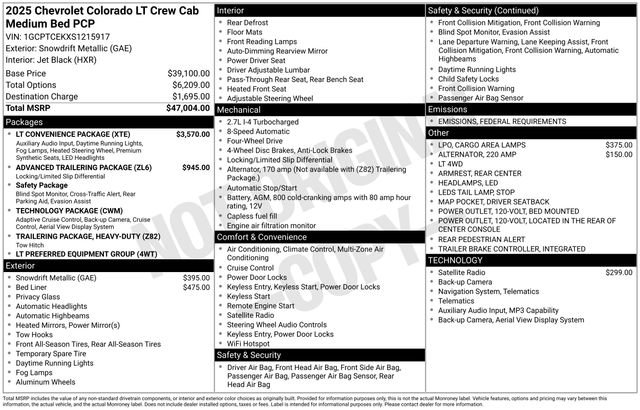 New 2025 Chevrolet Colorado LT w/ LT Convenience Package image 4
