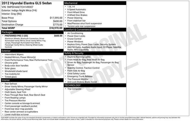 Used 2012 Hyundai Elantra GLS w/ Preferred Pkg 3 image 15