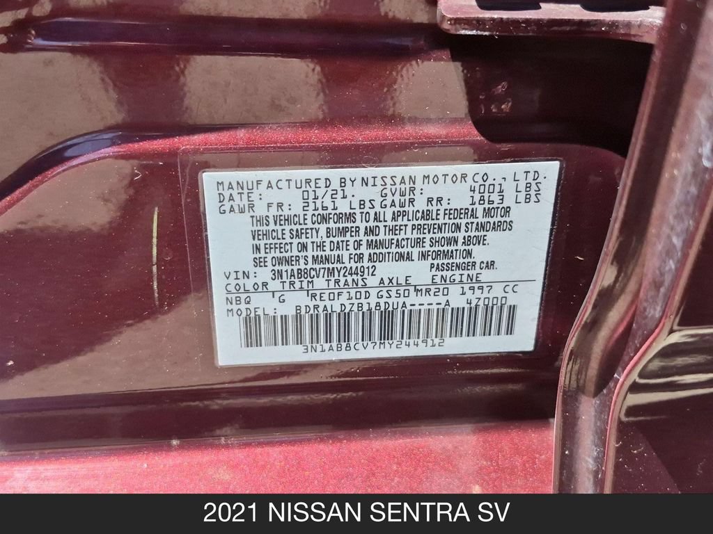 Used 2021 Nissan Sentra SV FWD image 24