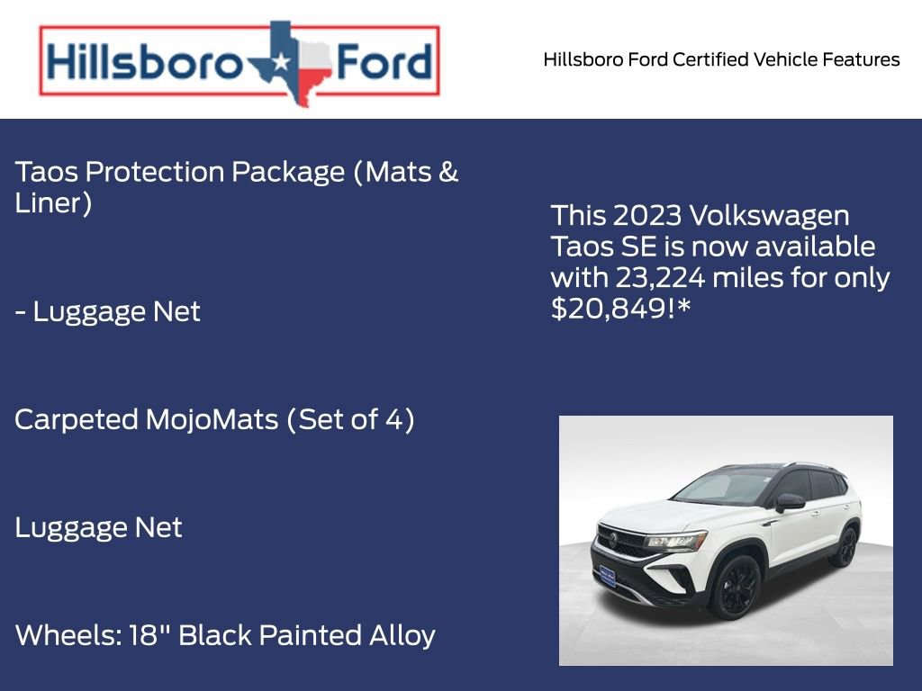 Used 2023 Volkswagen Taos SE w/ Panoramic Sunroof Package image 9
