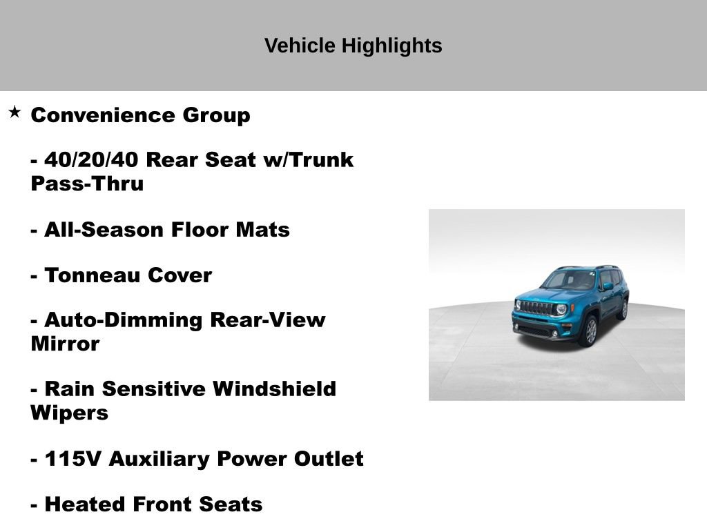 Used 2021 Jeep Renegade Latitude w/ Convenience Group AWD/4WD image 14