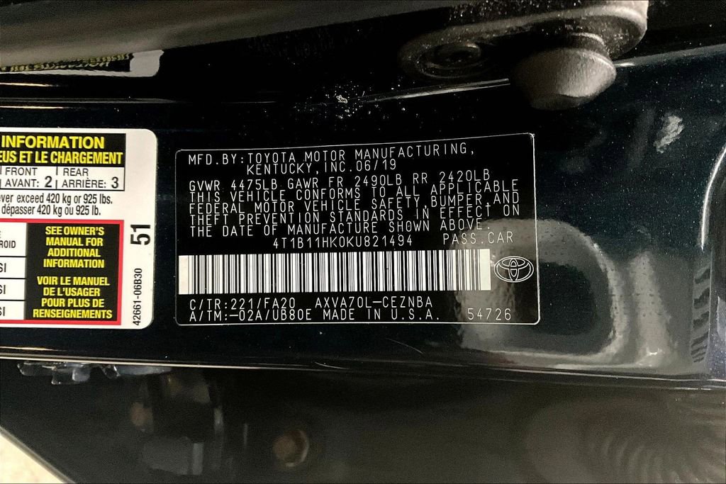 Used 2019 Toyota Camry LE image 19