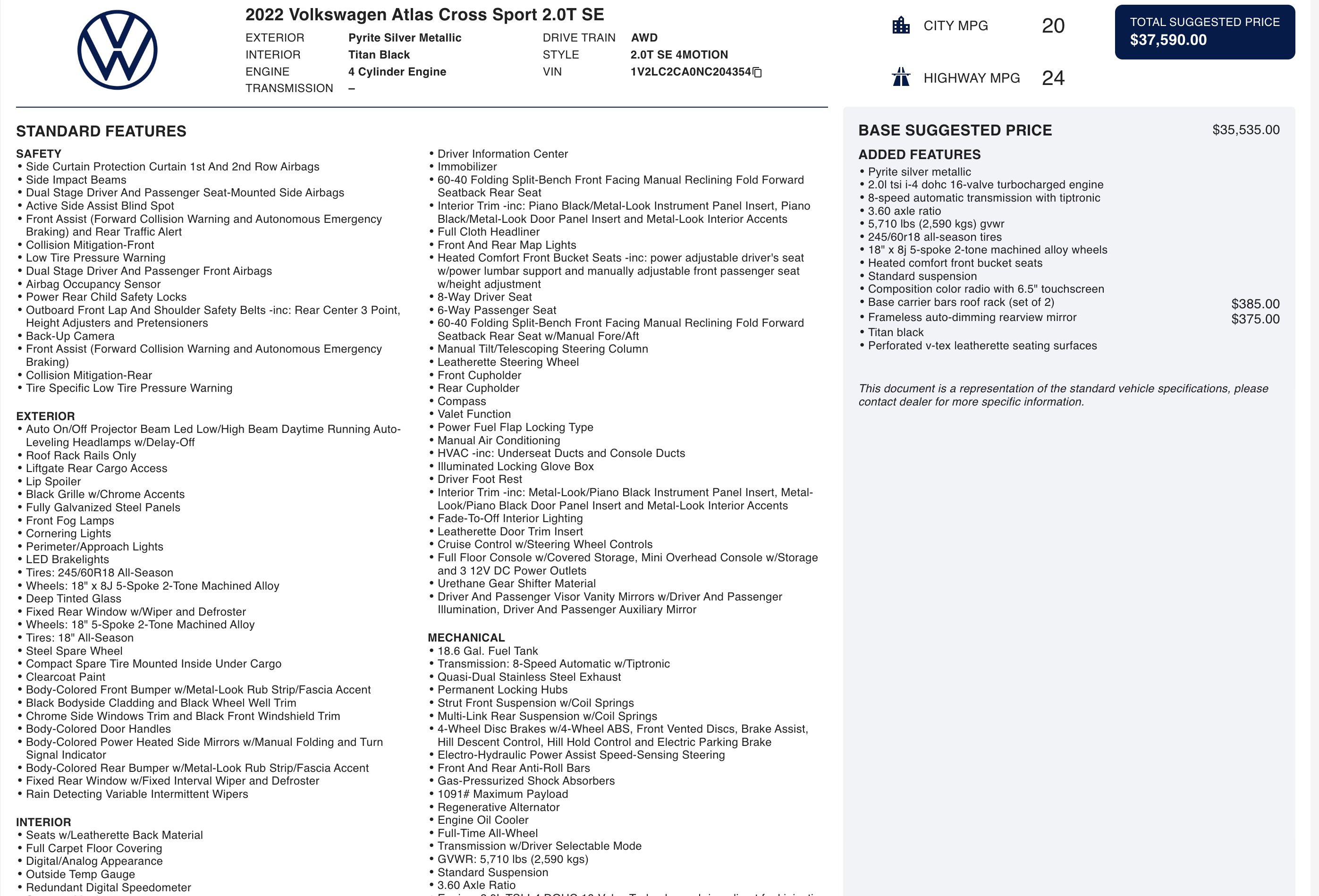 Used 2022 Volkswagen Atlas Cross Sport SE image 5