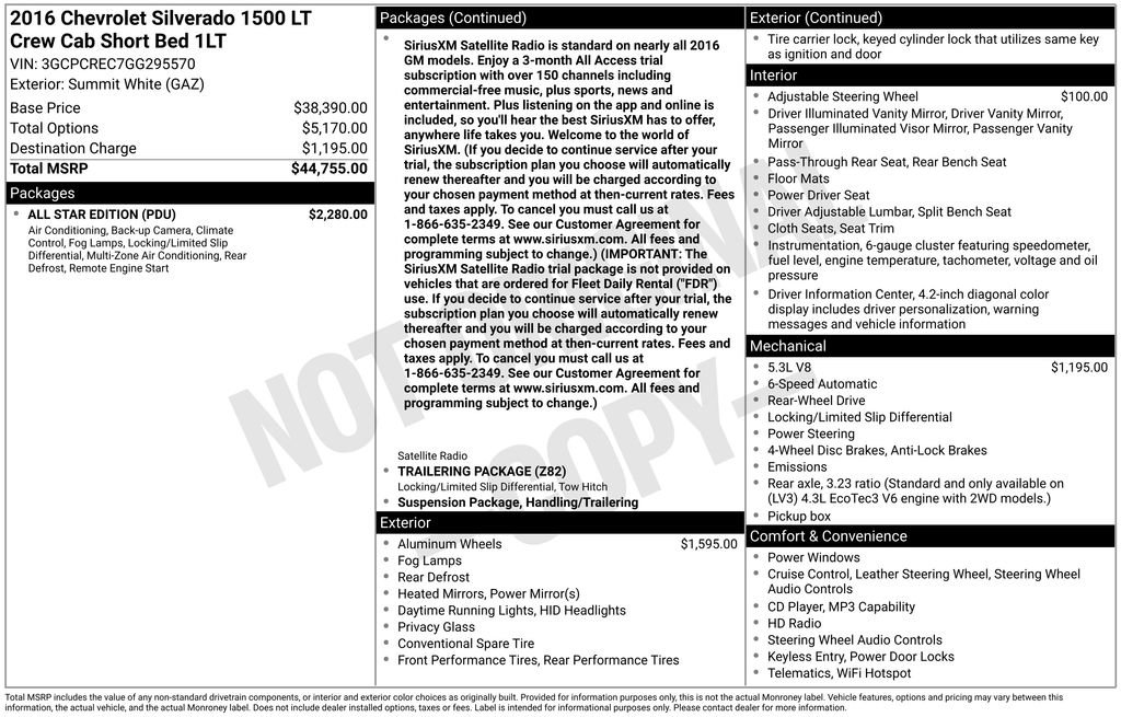 Used 2016 Chevrolet Silverado 1500 LT w/ All Star Edition image 5