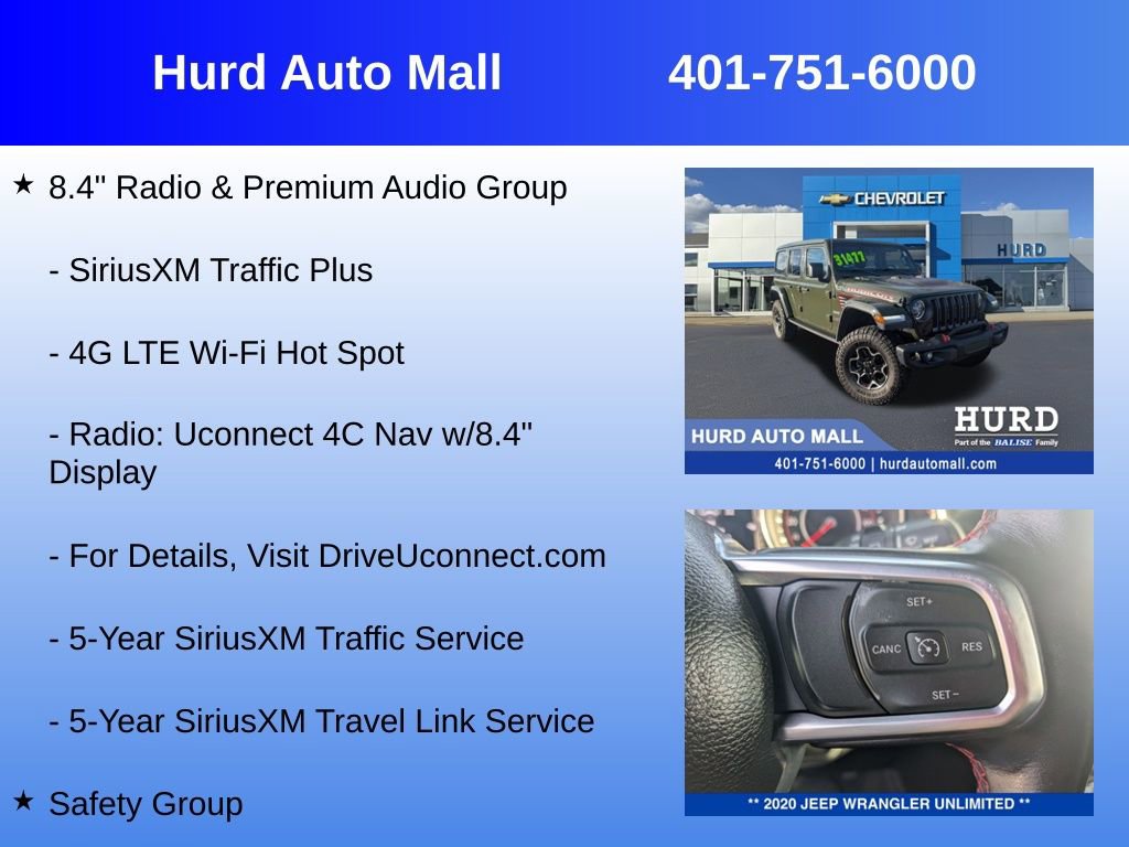 Used 2020 Jeep Wrangler Unlimited Rubicon w/ Quick Order Package 28Y Recon image 30