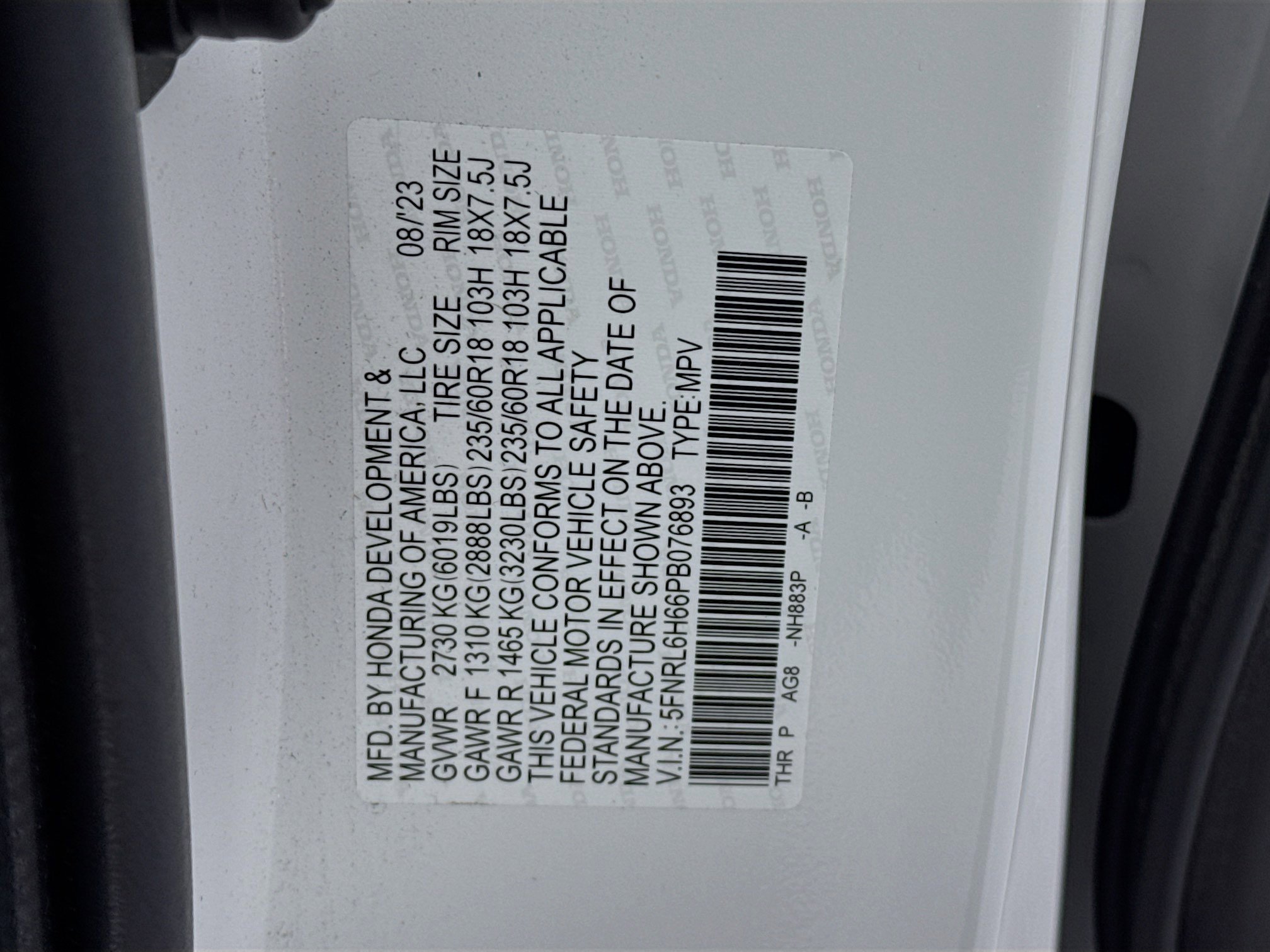 Certified 2023 Honda Odyssey EX-L image 33