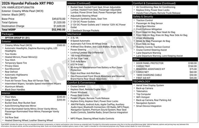 New 2026 Hyundai Palisade XRT Pro AWD/4WD image 27