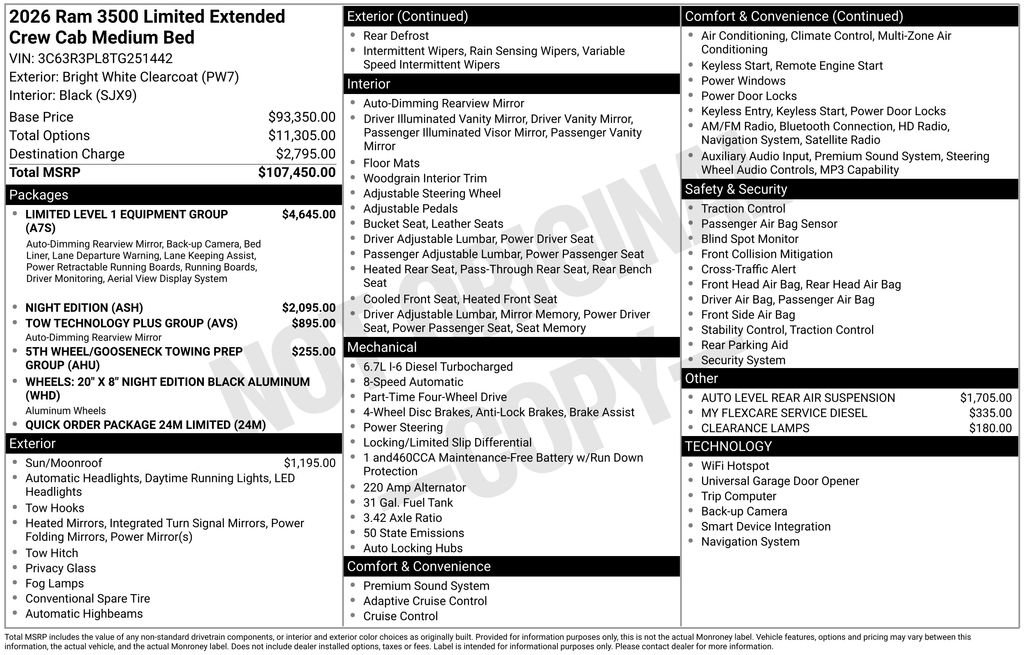 New 2026 RAM 3500 Limited AWD/4WD image 5