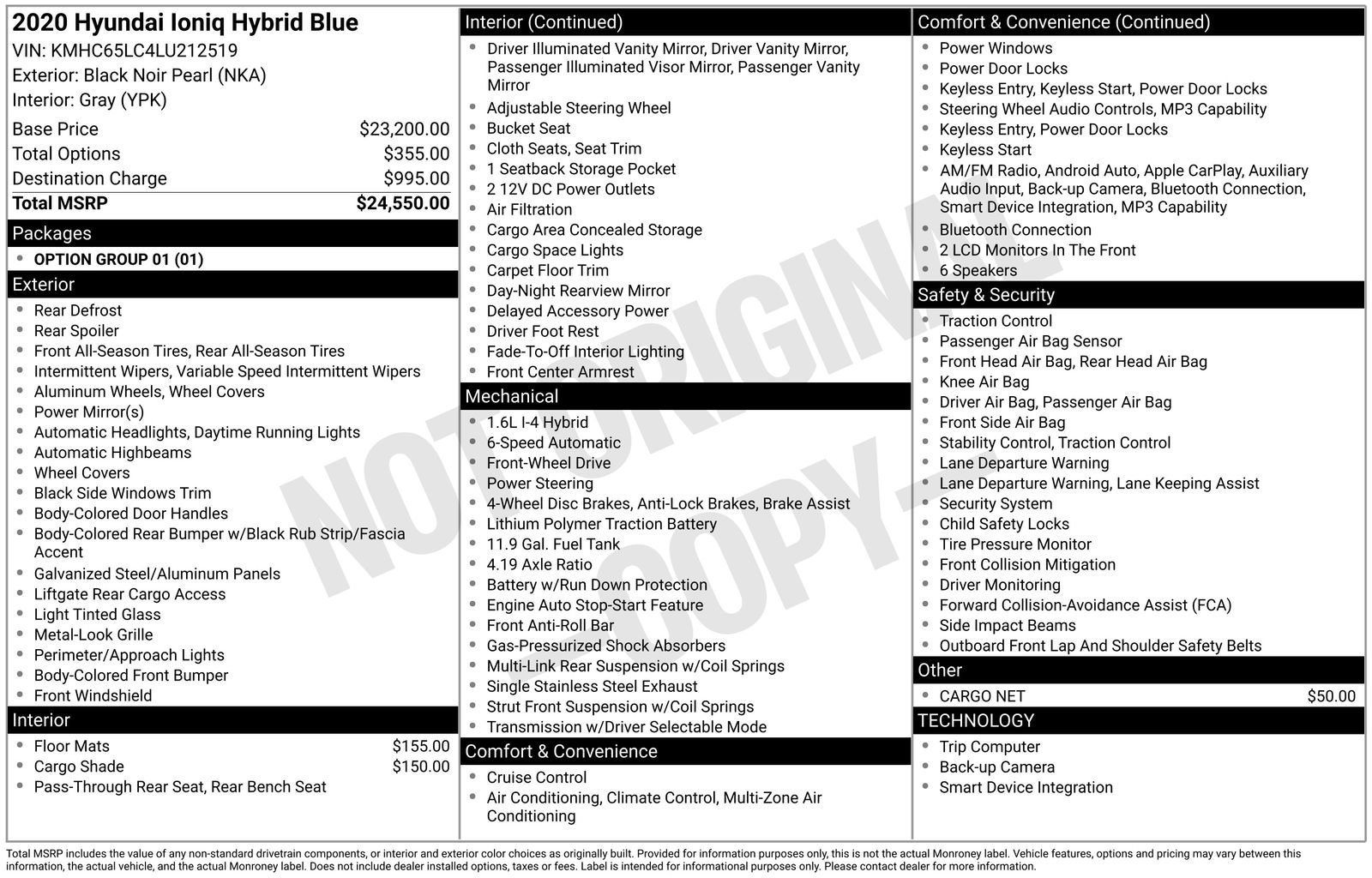 Used 2020 Hyundai Ioniq Blue image 6