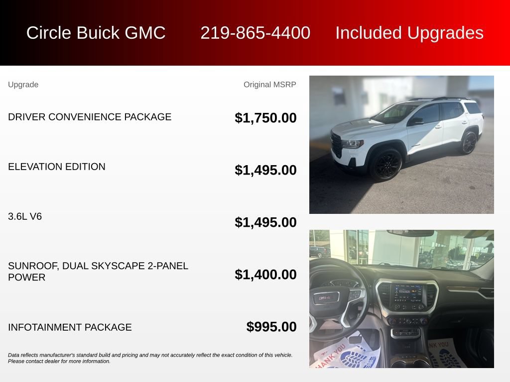Used 2021 GMC Acadia SLE w/ Driver Convenience Package FWD image 3
