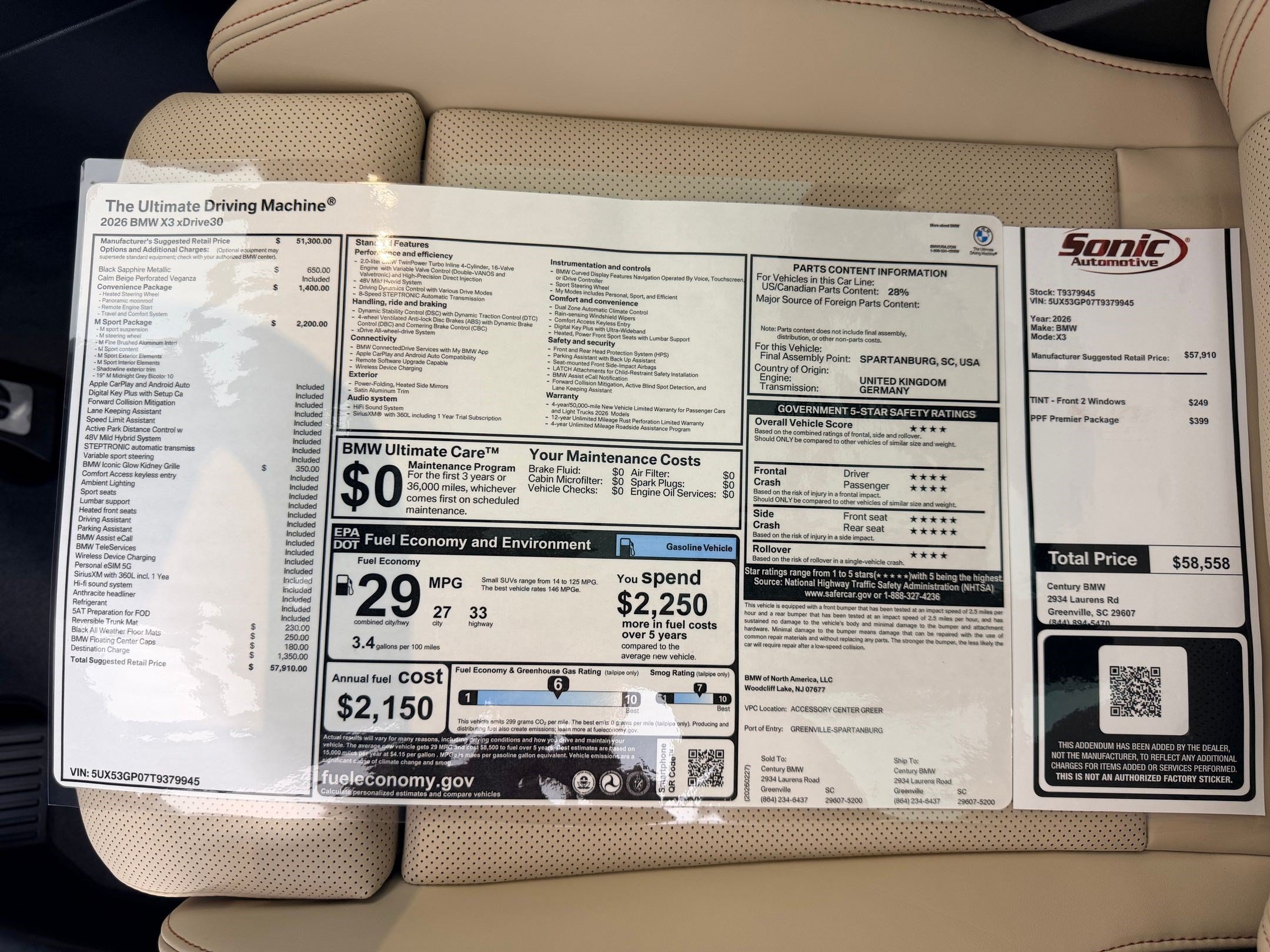 New 2026 BMW X3 xDrive30i w/ M Sport Package AWD/4WD image 21