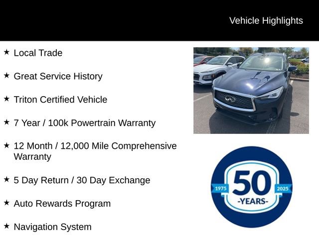 Used 2020 INFINITI QX50 Luxe w/ Navigation Package AWD/4WD image 5