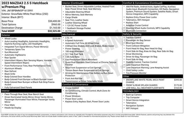 Certified 2023 MAZDA MAZDA3 s AWD/4WD image 14
