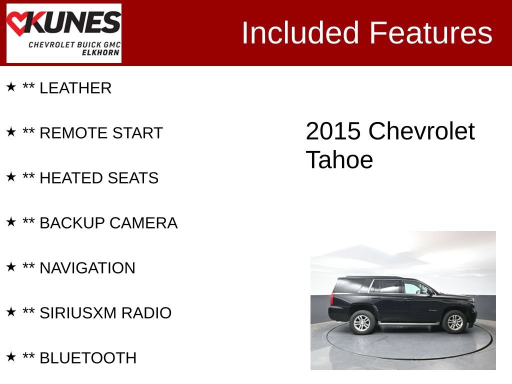 Used 2015 Chevrolet Tahoe LT AWD/4WD image 2