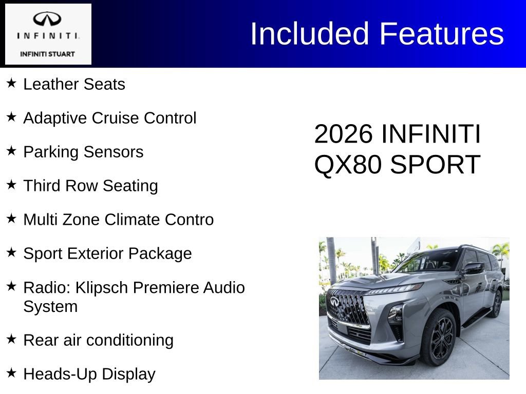 Certified 2026 INFINITI QX80 4WD w/ Sport Exterior Package image 4