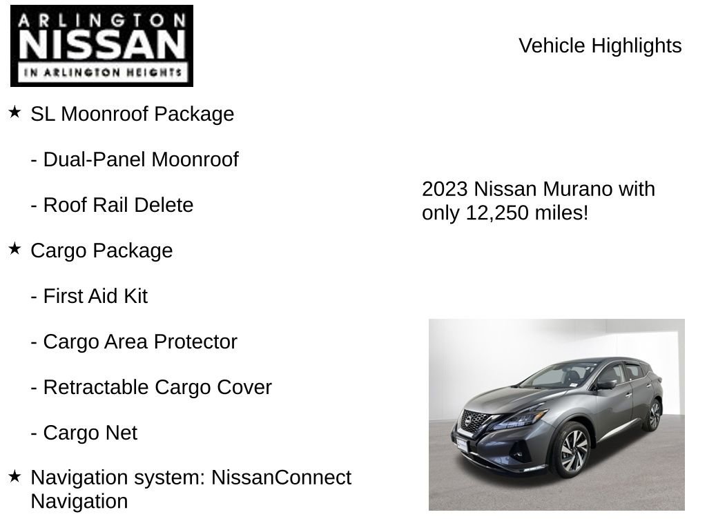 Certified 2023 Nissan Murano SL w/ SL Moonroof Package image 8