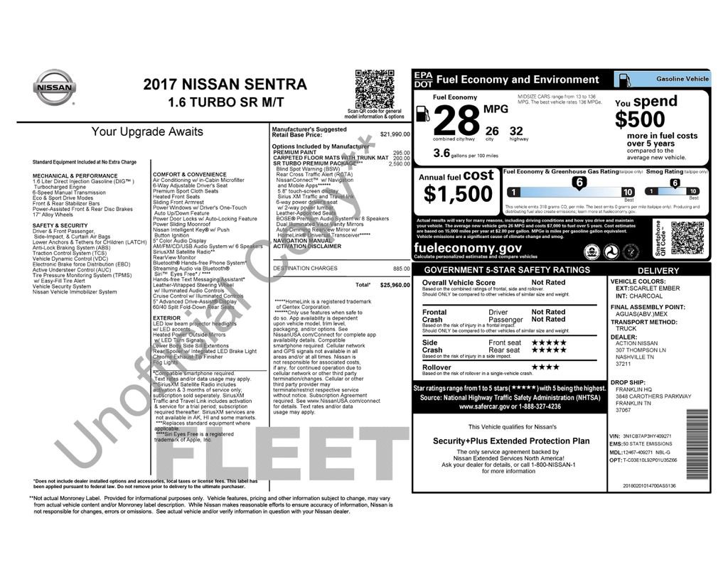 Used 2017 Nissan Sentra SR Turbo w/ SR Turbo Premium Package image 42
