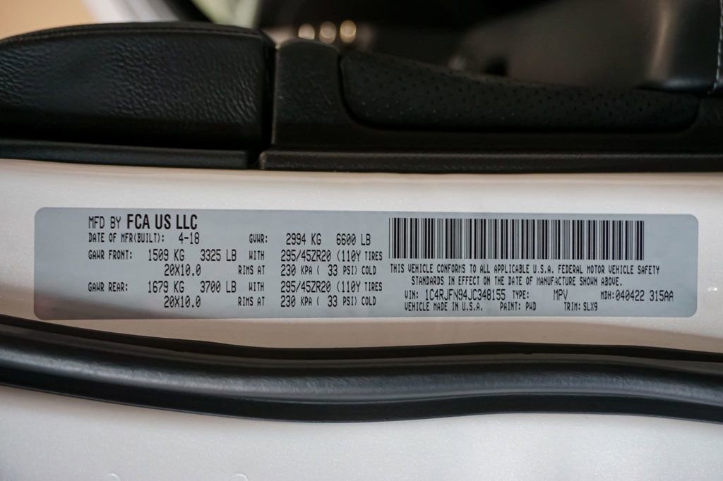 Used 2018 Jeep Grand Cherokee Trackhawk w/ Trailer Tow Group IV image 18