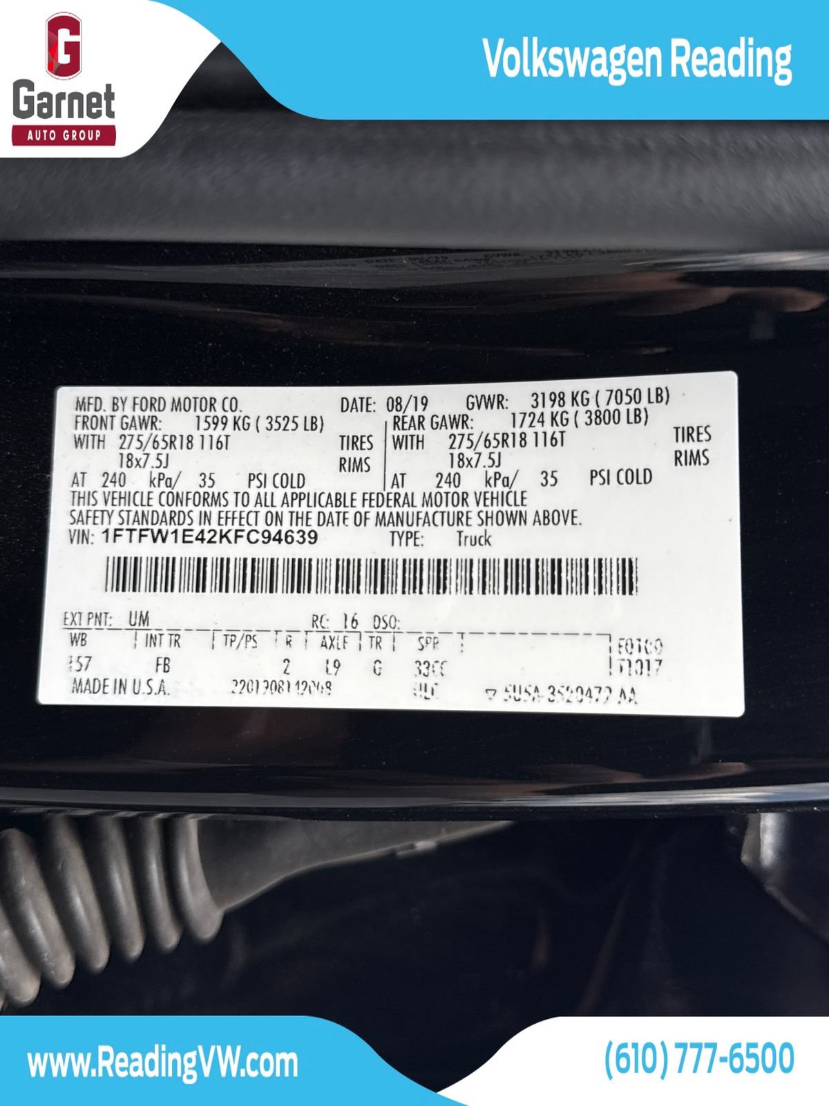 Used 2019 Ford F150 XLT w/ Equipment Group 302A Luxury AWD/4WD image 29