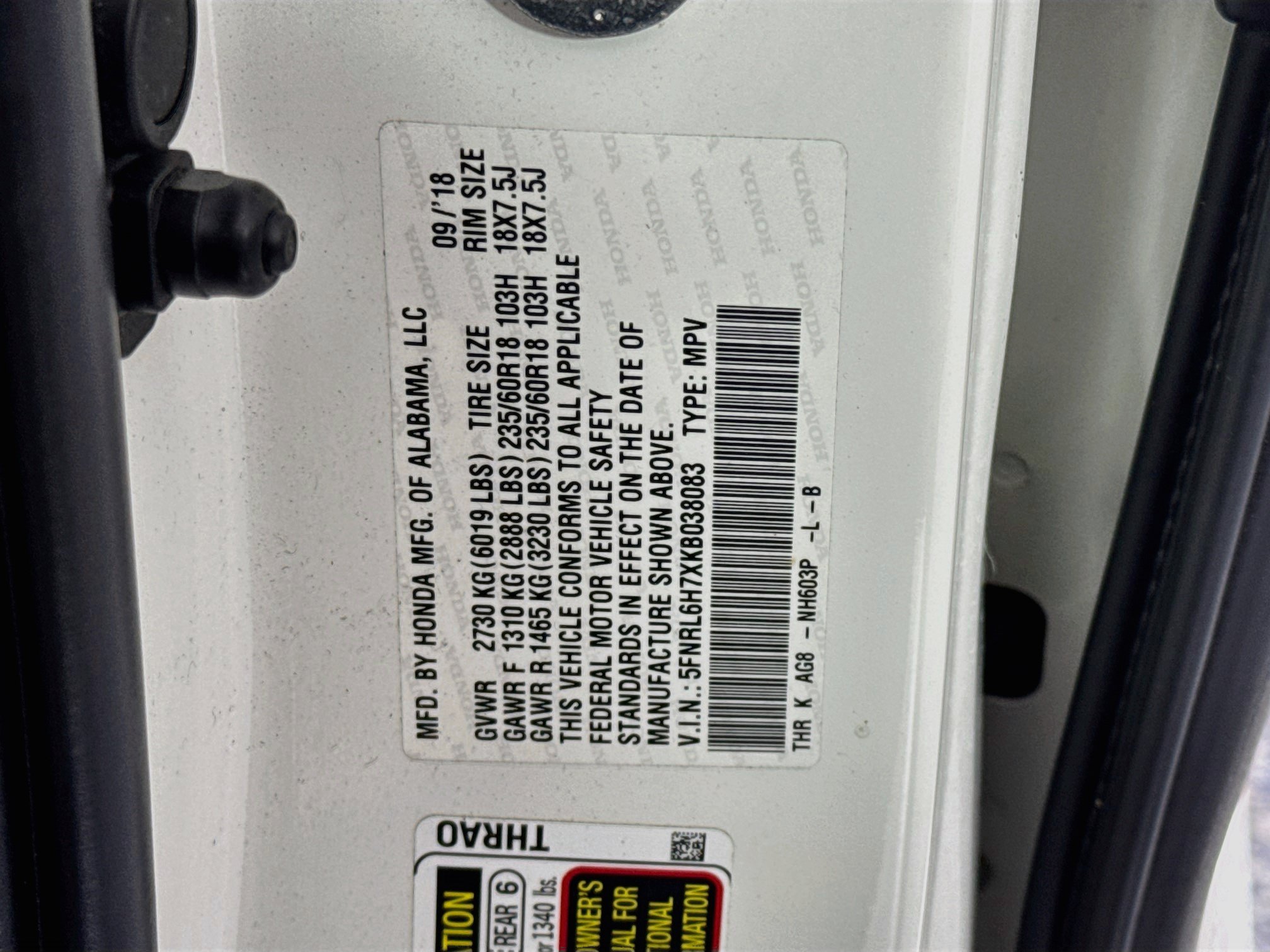 Certified 2019 Honda Odyssey EX-L image 33