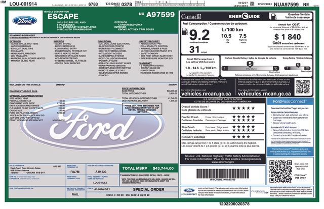 Used 2022 Ford Escape SEL w/ Equipment Group 302A AWD/4WD image 50