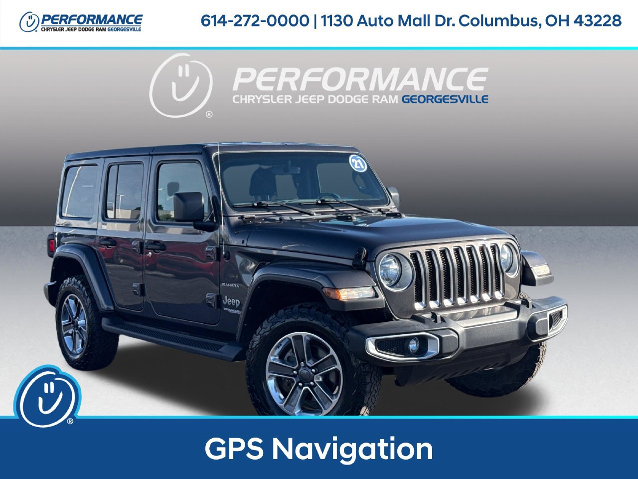 Used 2021 Jeep Wrangler Unlimited Sahara w/ Uconnect 4C Nav & Sound Group