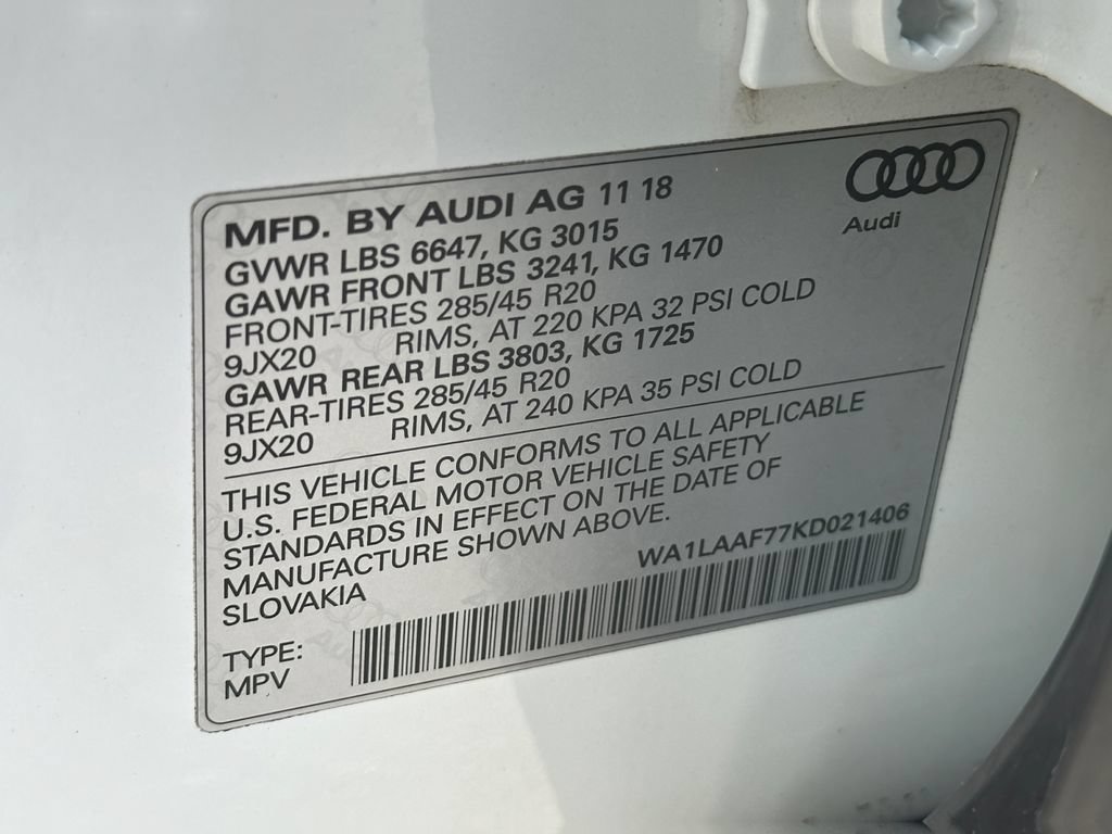 Used 2019 Audi Q7 3.0T Premium Plus w/ Premium Plus Package AWD/4WD image 27