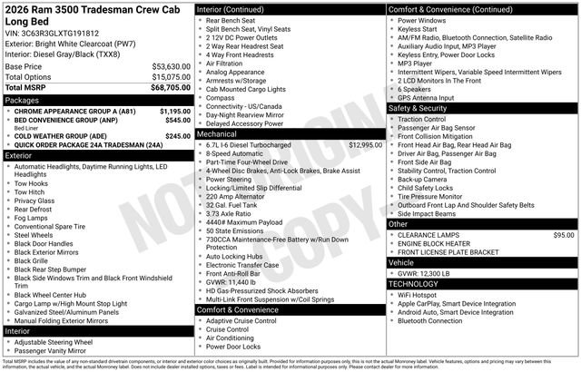 New 2026 RAM 3500 Tradesman w/ Chrome Appearance Group A image 28