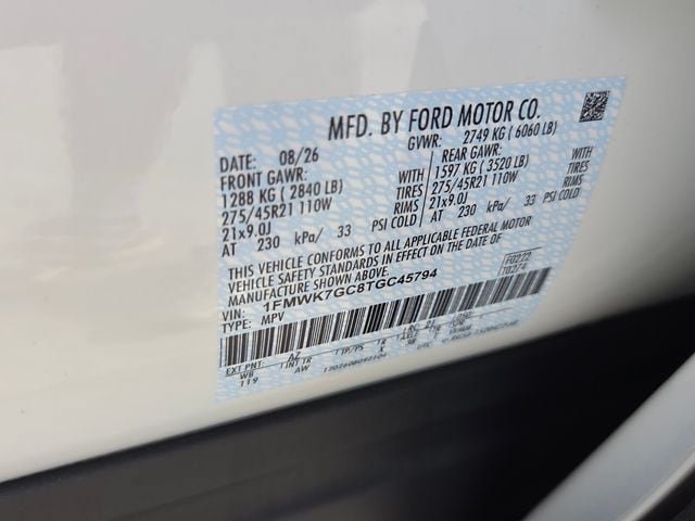 New 2026 Ford Explorer ST w/ Sun And Sound Package RWD image 8