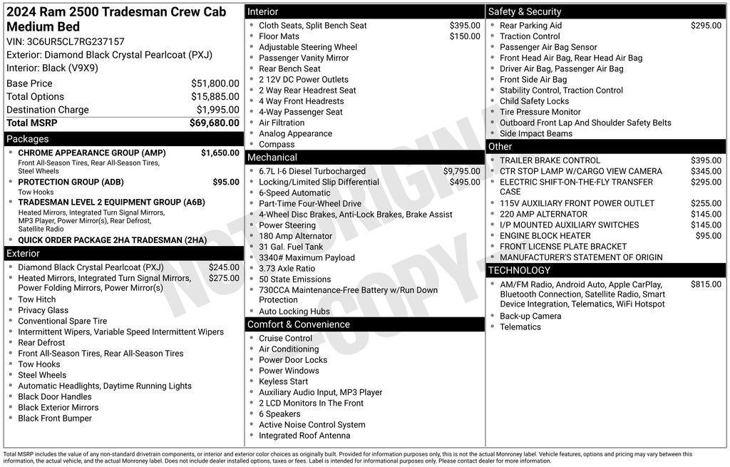 Used 2024 RAM 2500 Tradesman w/ Chrome Appearance Group image 13