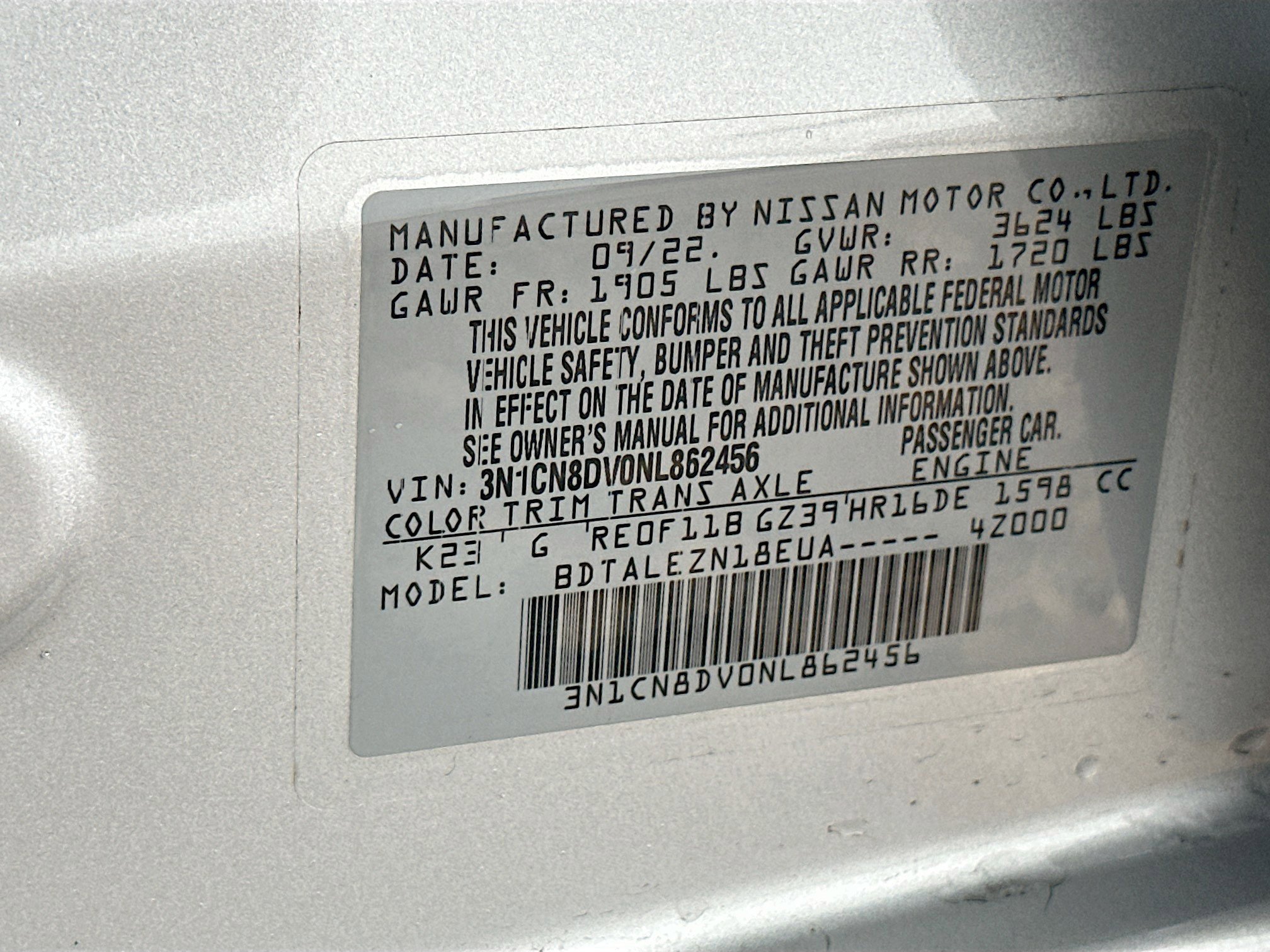 Used 2022 Nissan Versa S image 31