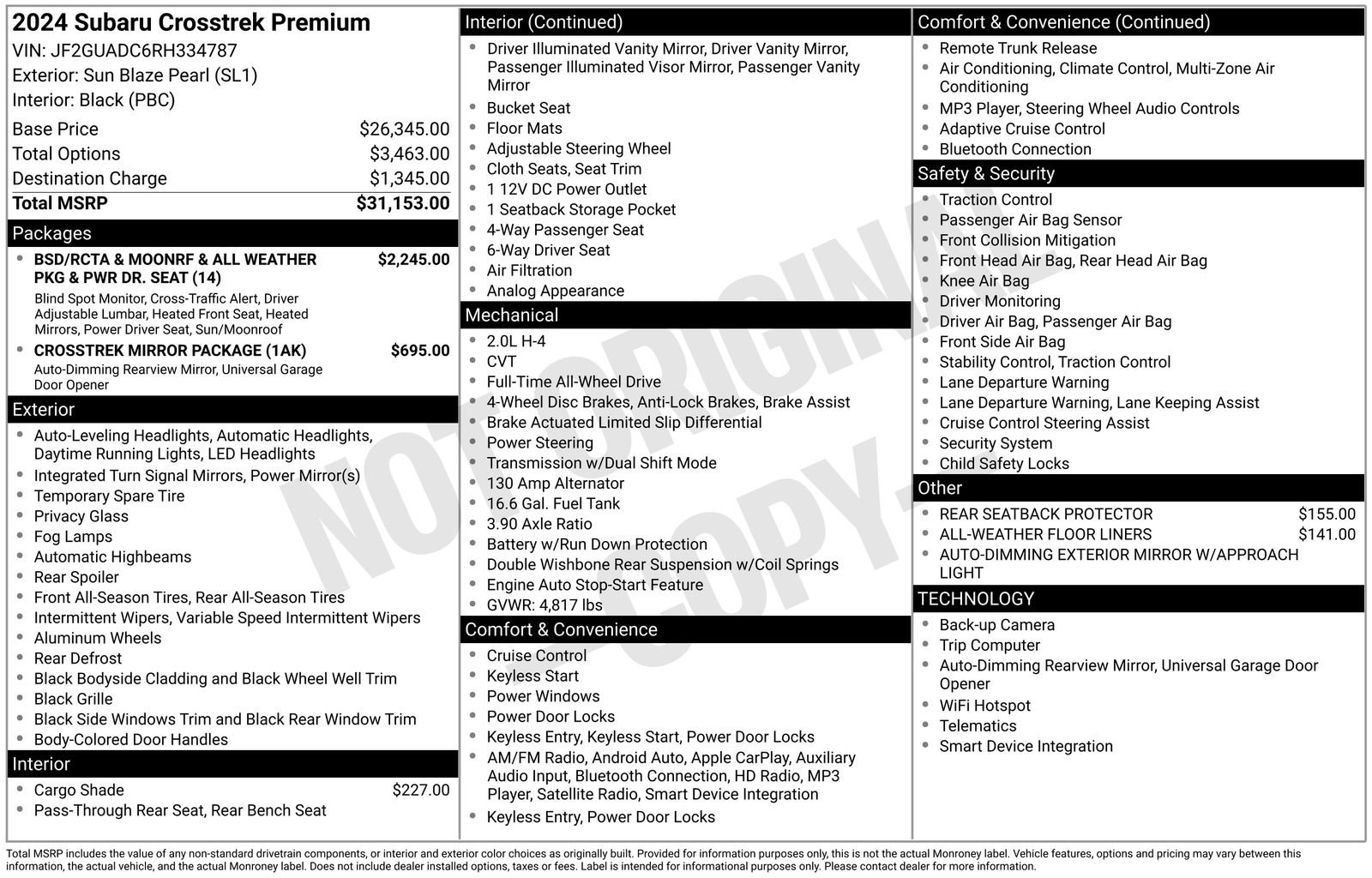 Certified 2024 Subaru Crosstrek 2.0i Premium image 30