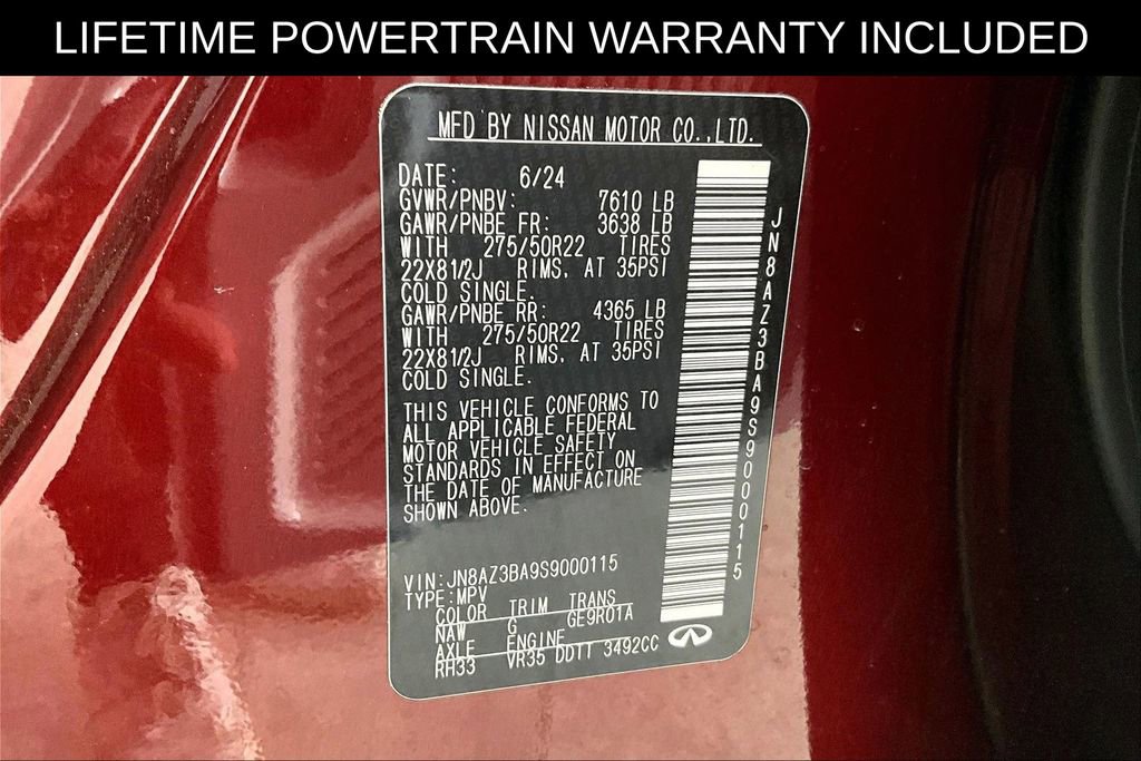 Certified 2025 INFINITI QX80 Sensory image 42