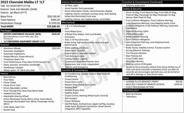 Certified 2023 Chevrolet Malibu LT w/ Driver Confidence Package image 2