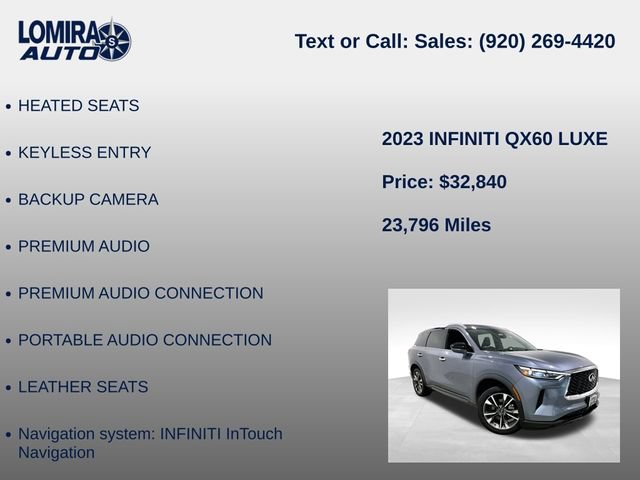 Used 2023 INFINITI QX60 Luxe AWD/4WD image 14