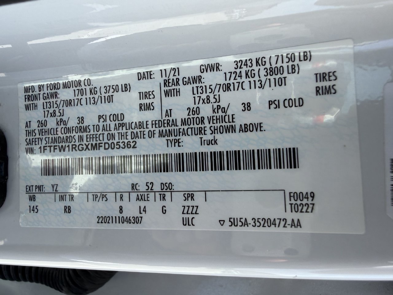 Used 2021 Ford F150 Raptor w/ Equipment Group 801A High AWD/4WD image 30