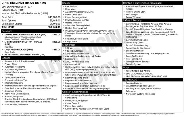 Used 2025 Chevrolet Blazer RS w/ Enhanced Convenience Package image 5