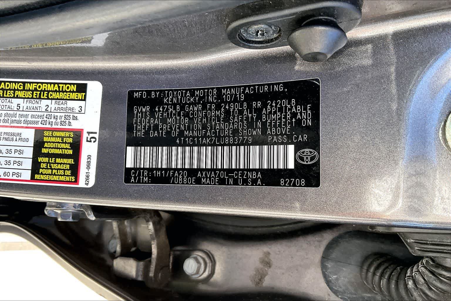 Used 2020 Toyota Camry LE FWD image 20