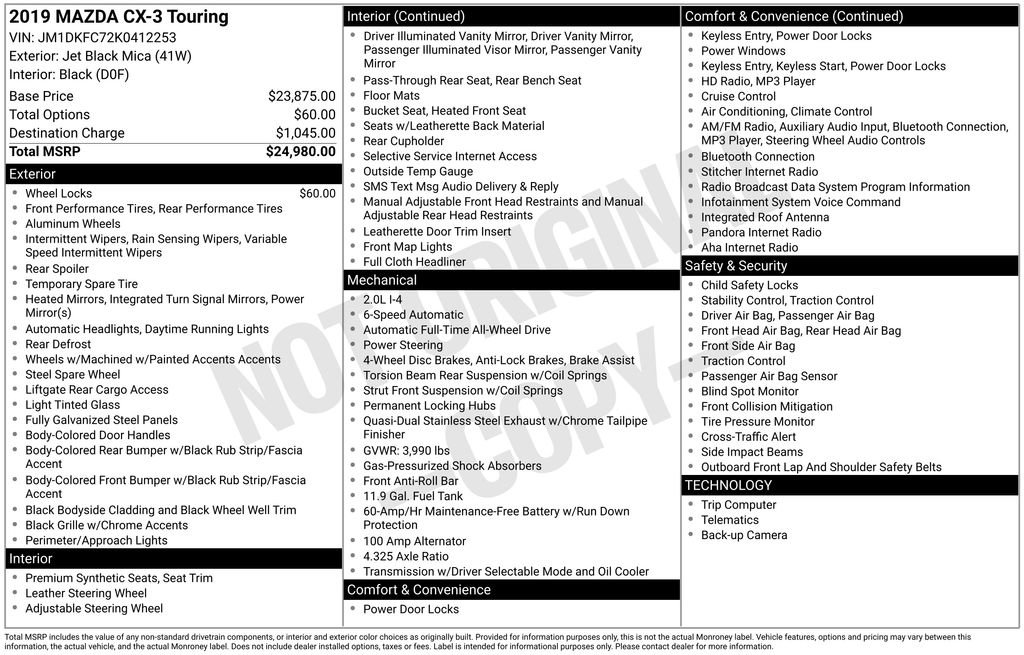 Used 2019 MAZDA CX-3 Touring image 8