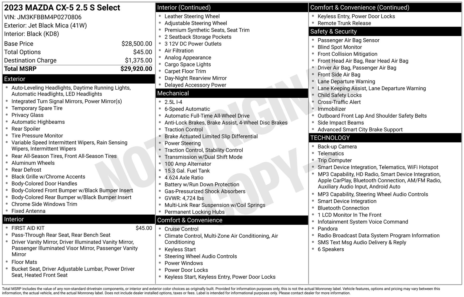 Certified 2023 MAZDA CX-5 AWD 2.5 S w/ Select Package image 29