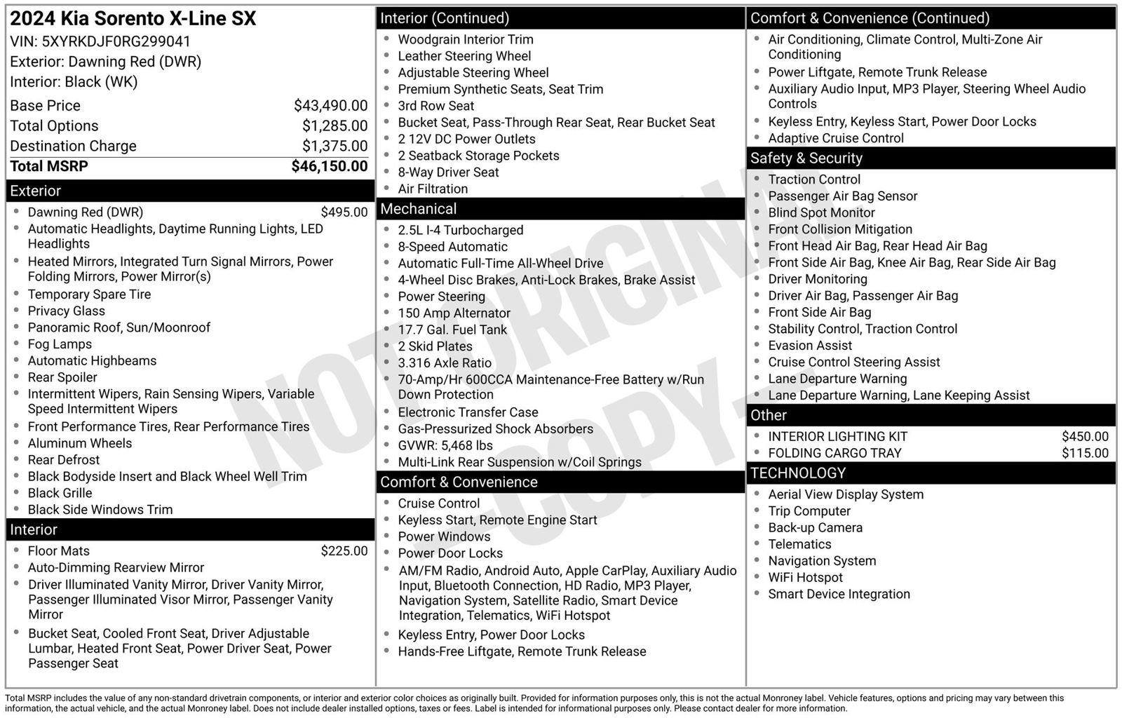 Used 2024 Kia Sorento SX image 3