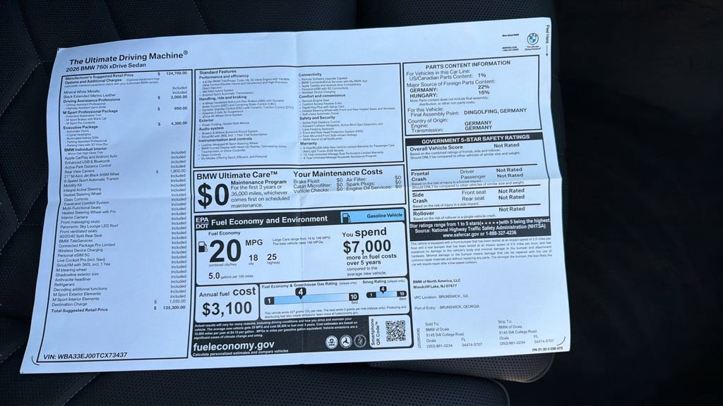 New 2026 BMW 760i xDrive image 33