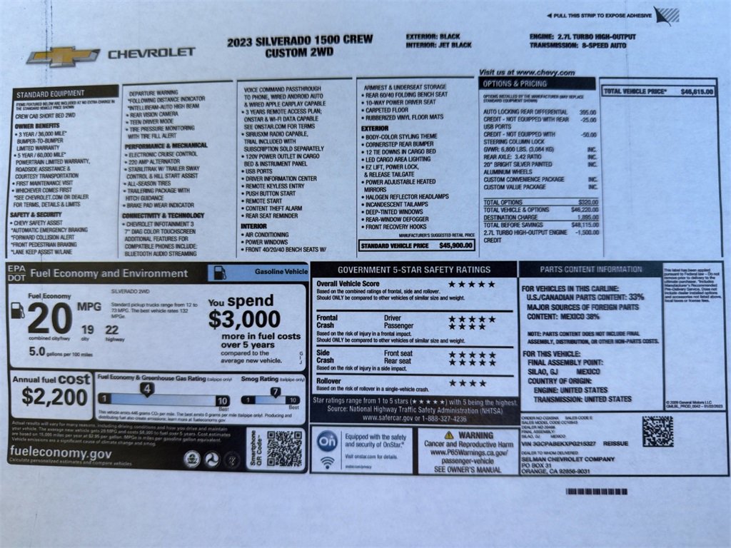 Used 2023 Chevrolet Silverado 1500 Custom image 2