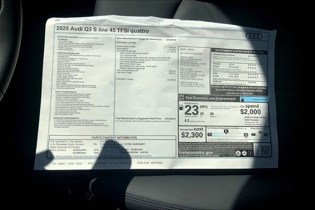 New 2025 Audi Q3 2.0T Premium image 12